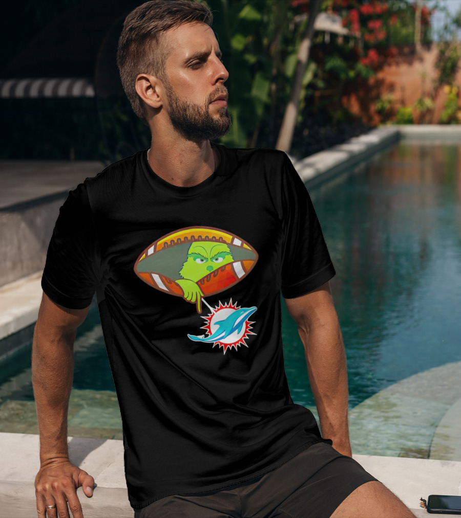 Grinch Ew Miami Dolphins Football T-Shirt