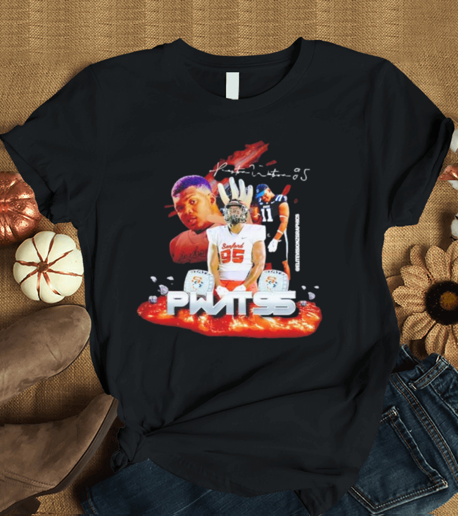 Preston Watson Pwat 95 Football Collage Player 95 Gridiron Dreams T-Shirt