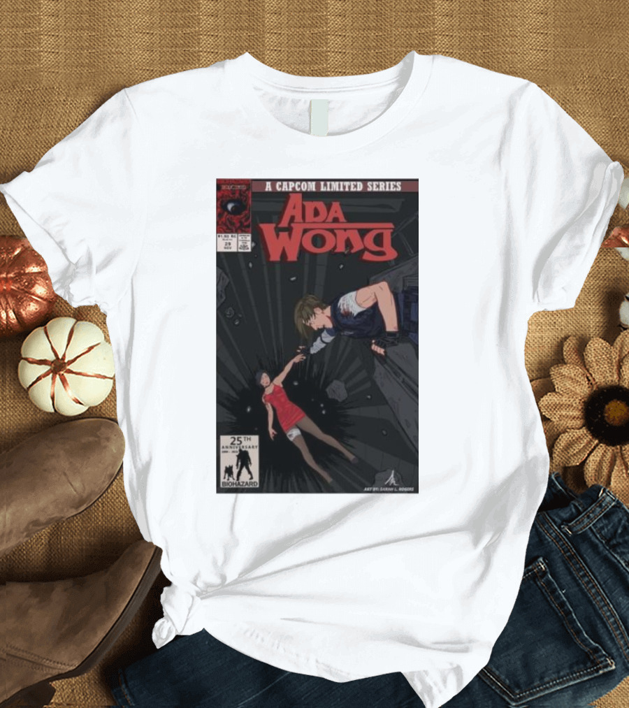 Ada Wong Biohazard 25th Anniversary Capcom Limited Series Comic Issue T-Shirt