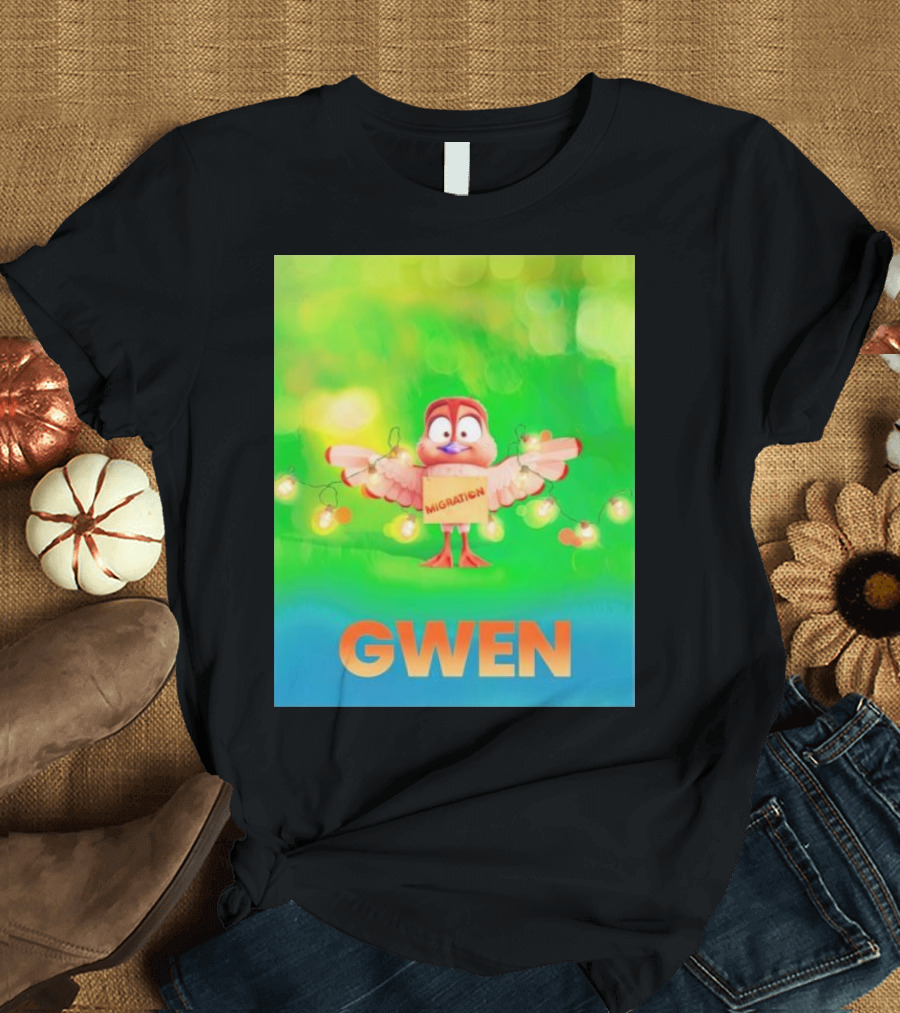 Migration Gwen Festive Bird Animation T-Shirt