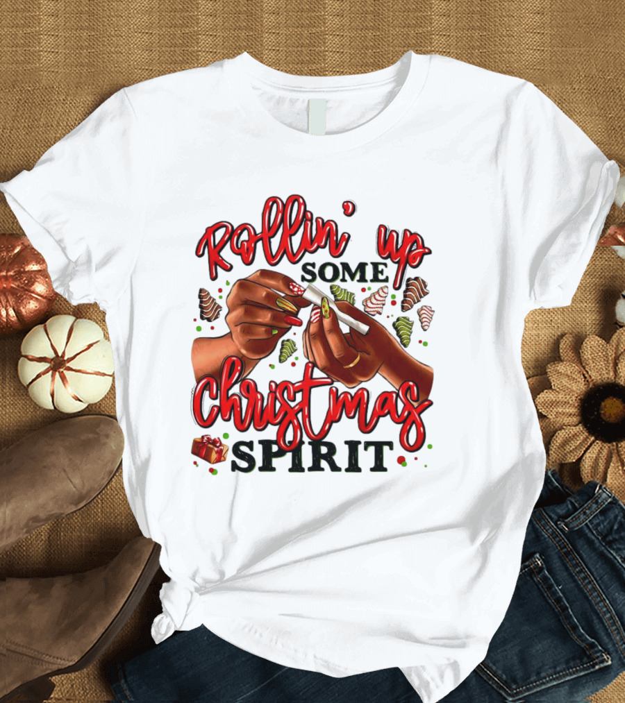 Rollin’ Up Some Christmas Spirit with Festive Candy Canes and Holiday Cheer T-Shirt