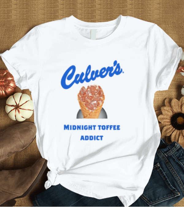 T-Shirt: Culver’s Midnight Toffee Addict Ice Cream Cone Fan Favorite T-Shirt Culver’s Midnight Toffee Addict Ice Cream Cone Fan Favorite T-Shirt