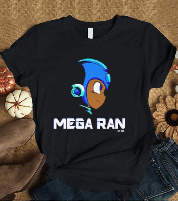 T-Shirt: Mega Ran 8-bit EST. 2007 Retro Gaming Character T-Shirt Mega Ran 8-bit EST. 2007 Retro Gaming Character T-Shirt