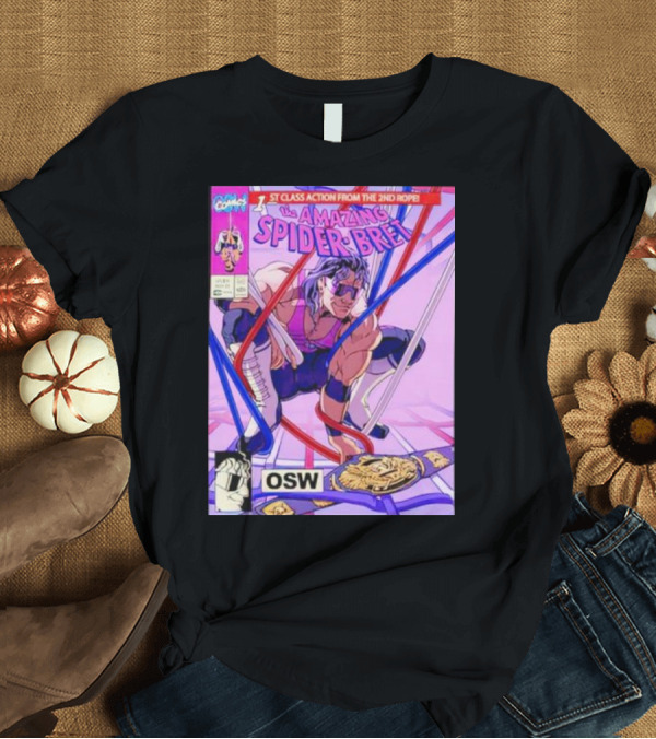 T-Shirt: OSW The Amazing Spider-Bret First Class Action From the 2nd Rope Comic Cover T-Shirt OSW The Amazing Spider-Bret First Class Action From the 2nd Rope Comic Cover T-Shirt