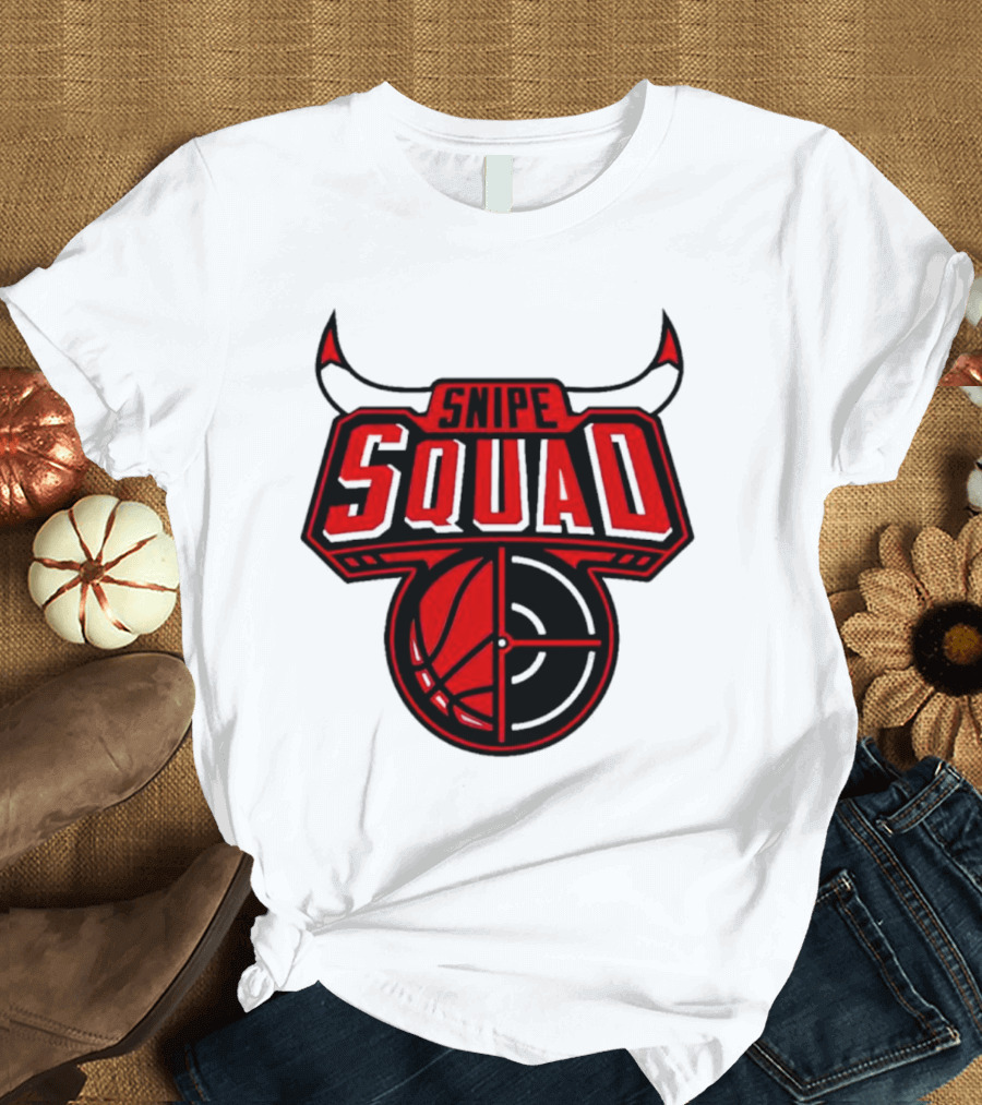 Snipe Squad Bulls Inspired Basketball Target T-Shirt