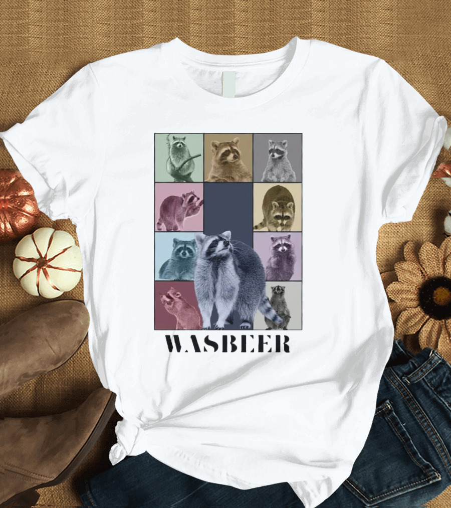 Wasbeer Raccoon Collage The Eras Tour T-Shirt