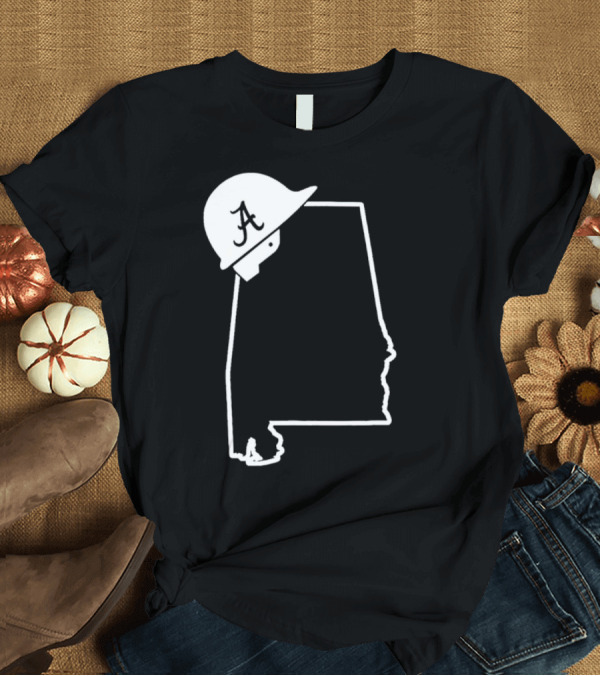 T-Shirt: Alabama State Outline with A Logo Helmet Design New T-Shirt Alabama State Outline with A Logo Helmet Design New T-Shirt