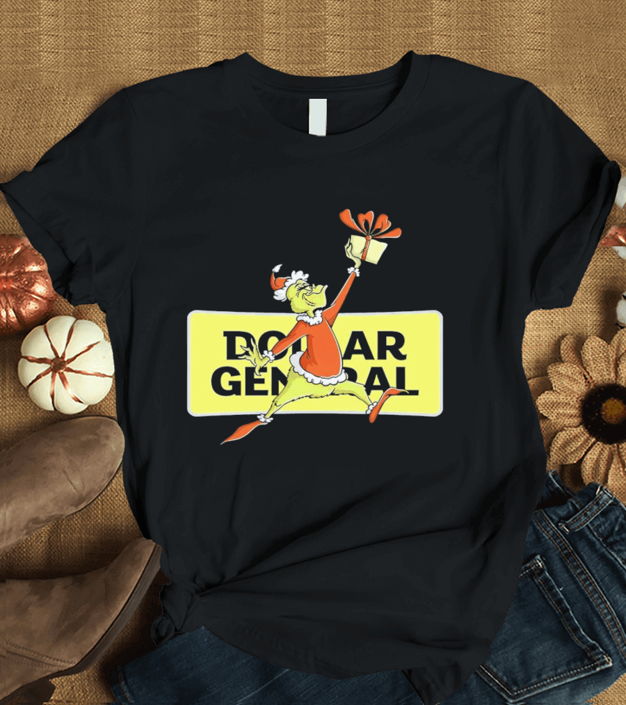 Grinch Christmas Dollar General Gift Iconic Holiday Scene T-Shirt