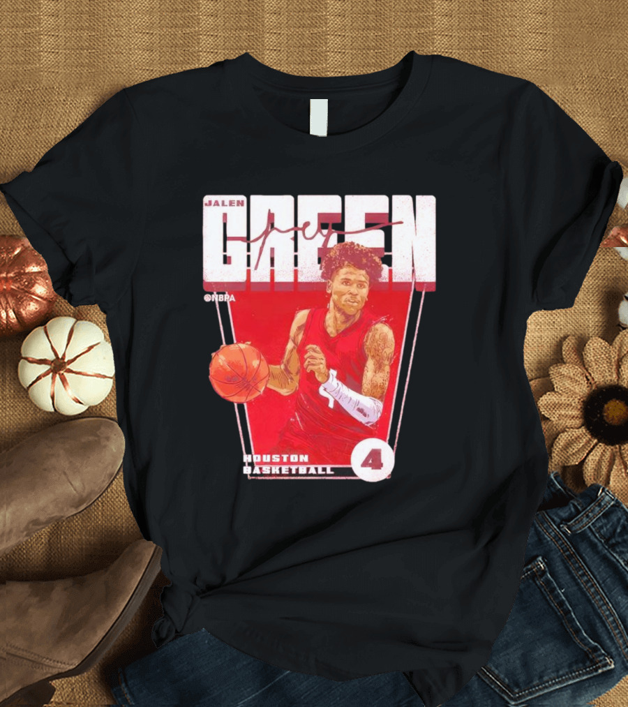 Jalen Green No. 4 Houston Basketball NBA Red Premiere T-Shirt