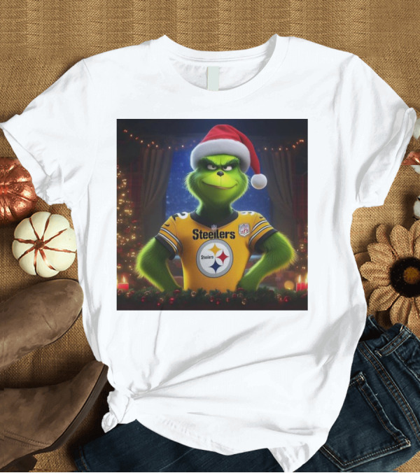 T-Shirt: Grinch Steelers Christmas NFL Festive Scene T-Shirt Grinch Steelers Christmas NFL Festive Scene T-Shirt