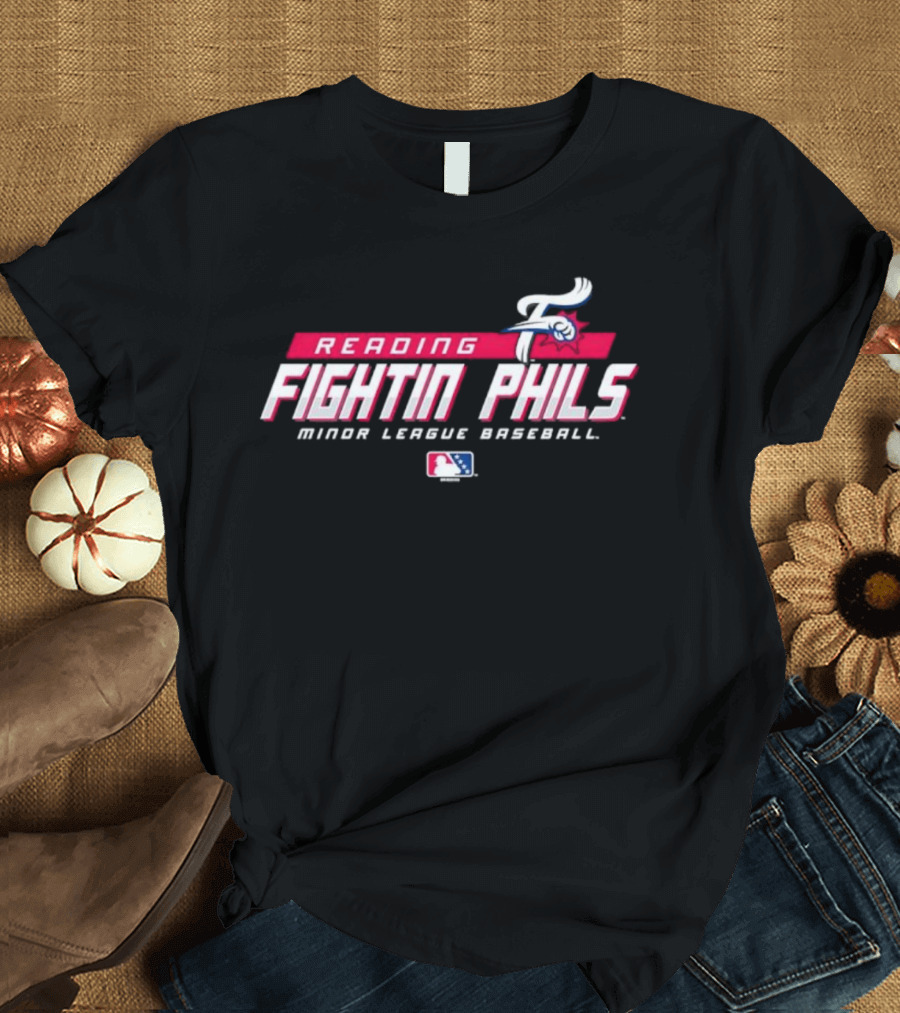 Reading Fightin Phils Minor League Baseball Logo MLB T-Shirt