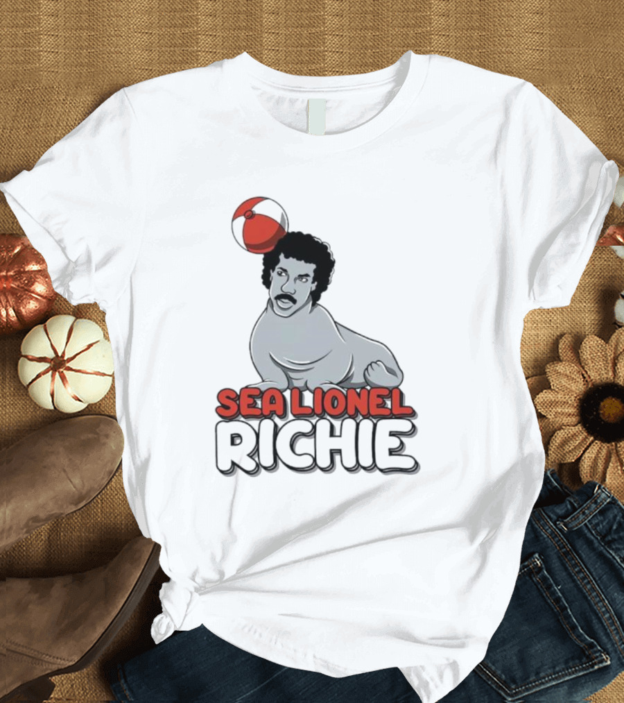 Sea Lionel Richie Beach Ball Animal Character T-Shirt