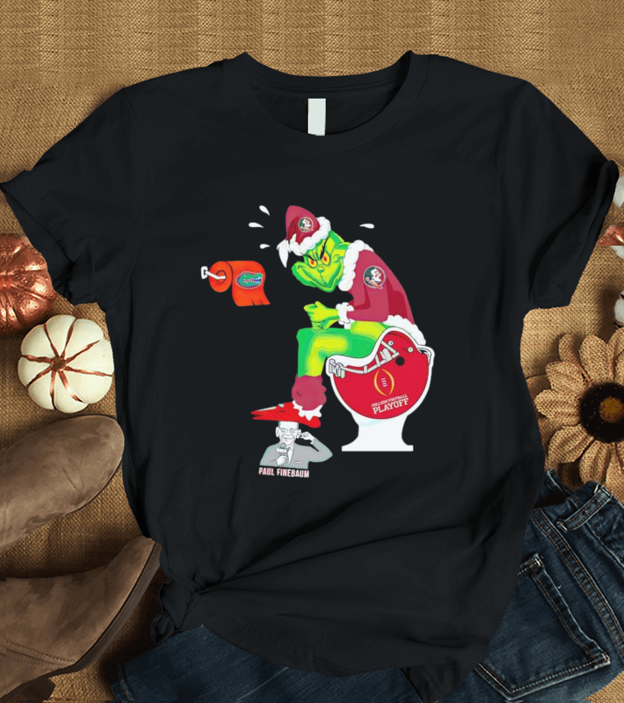Grinch Florida State Seminoles College Football Playoff Toilet Helmet Paul Finebaum T-Shirt