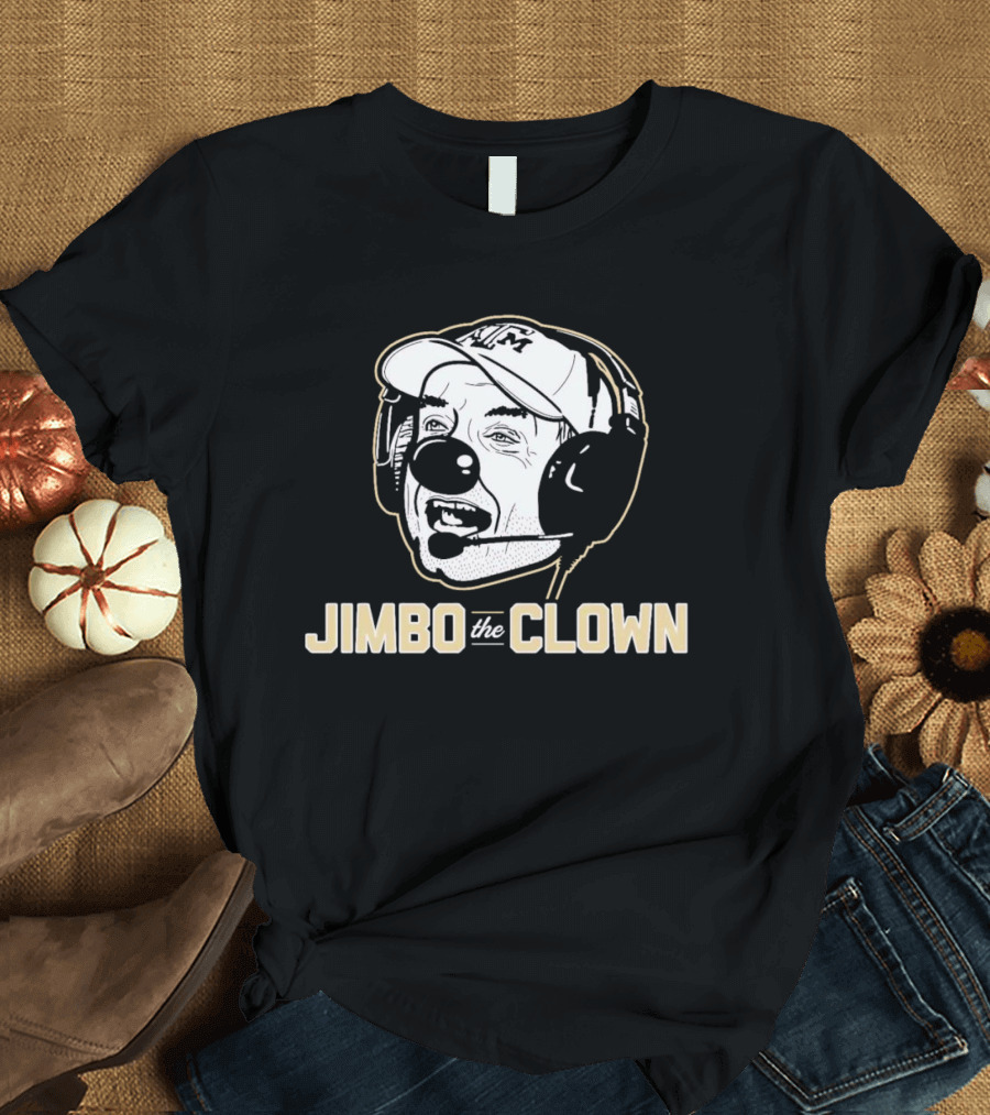 Jimbo Fisher Jimbo the Clown Headset Sports Caricature T-Shirt