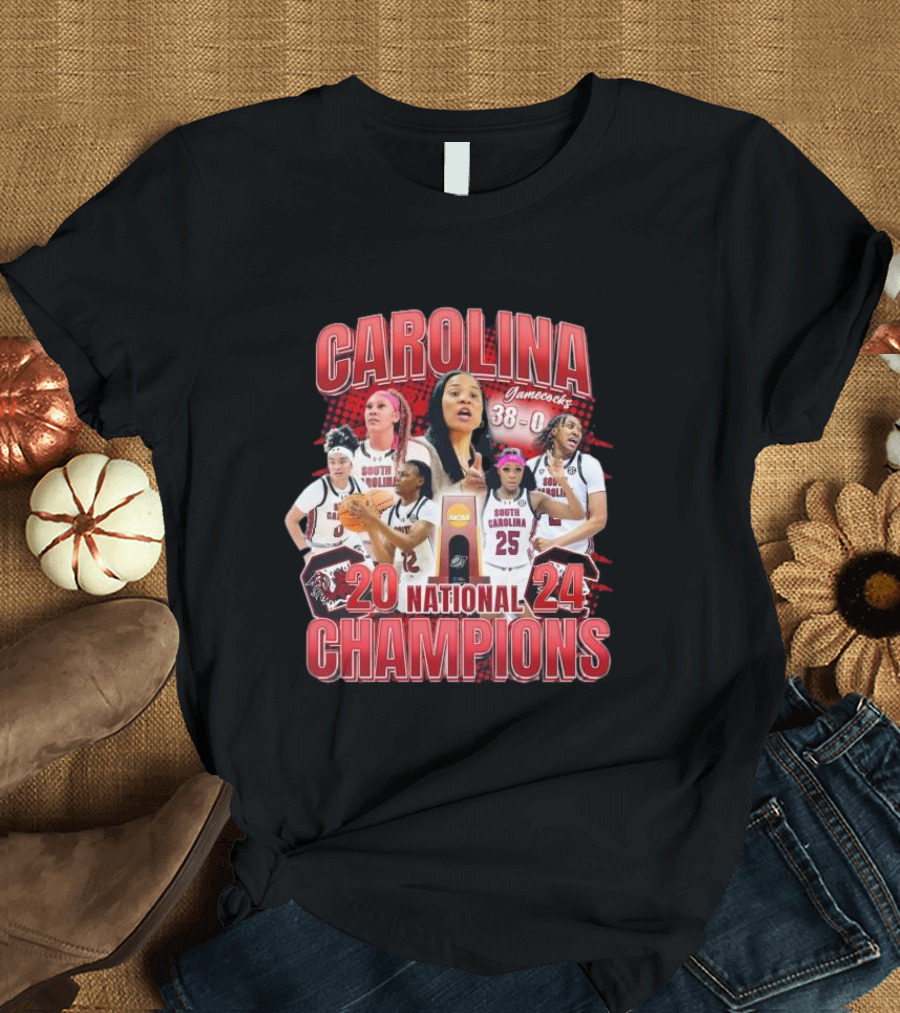 Carolina Gamecocks National Champions 2024 38-0 T-Shirt