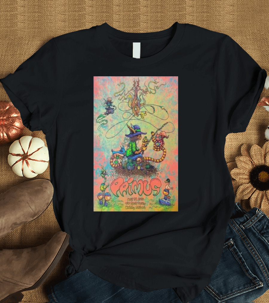 Primus April 21 2024 The Greek Theatre Berkeley California Fantasy Creature T-Shirt