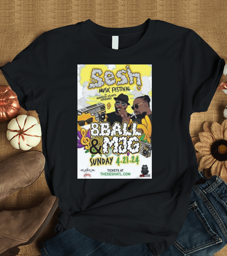 The Sesh Music Festival 8Ball and MJG Immersive Atlanta Experience April 21 T-Shirt