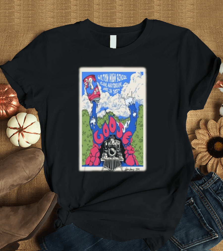 Wilton High School Clune Auditorium April 24 2024 Goose Show Train T-Shirt