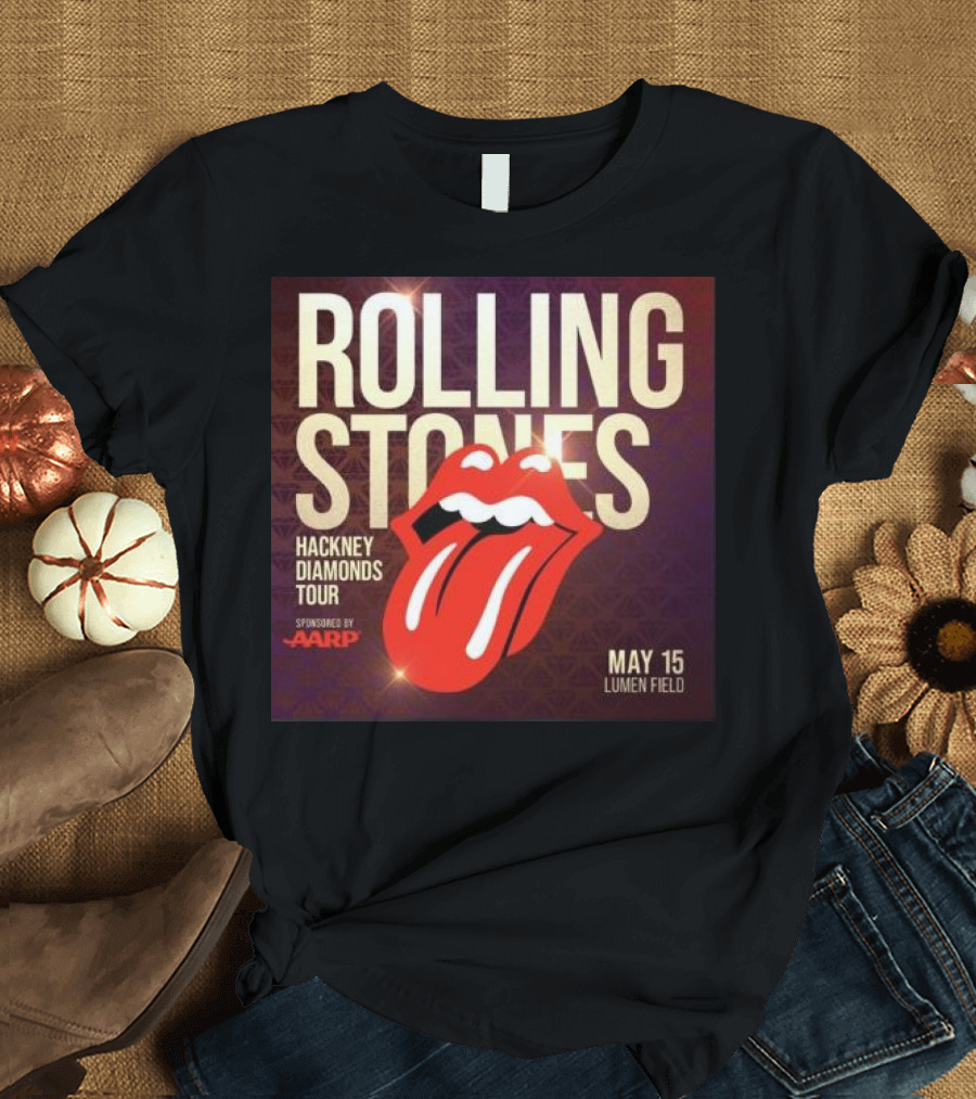 Rolling Stones Hackney Diamonds Tour May 15 Lumen Field Sponsored by AARP T-Shirt