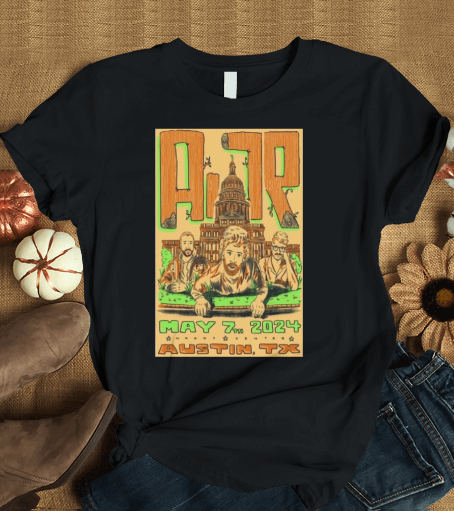 AJR May 7 2024 Austin TX Tour Capitol Building T-Shirt