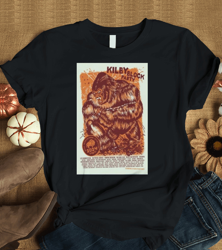 Kilby Block Party 2024 May 10-12 Gorillaz Headliner T-Shirt