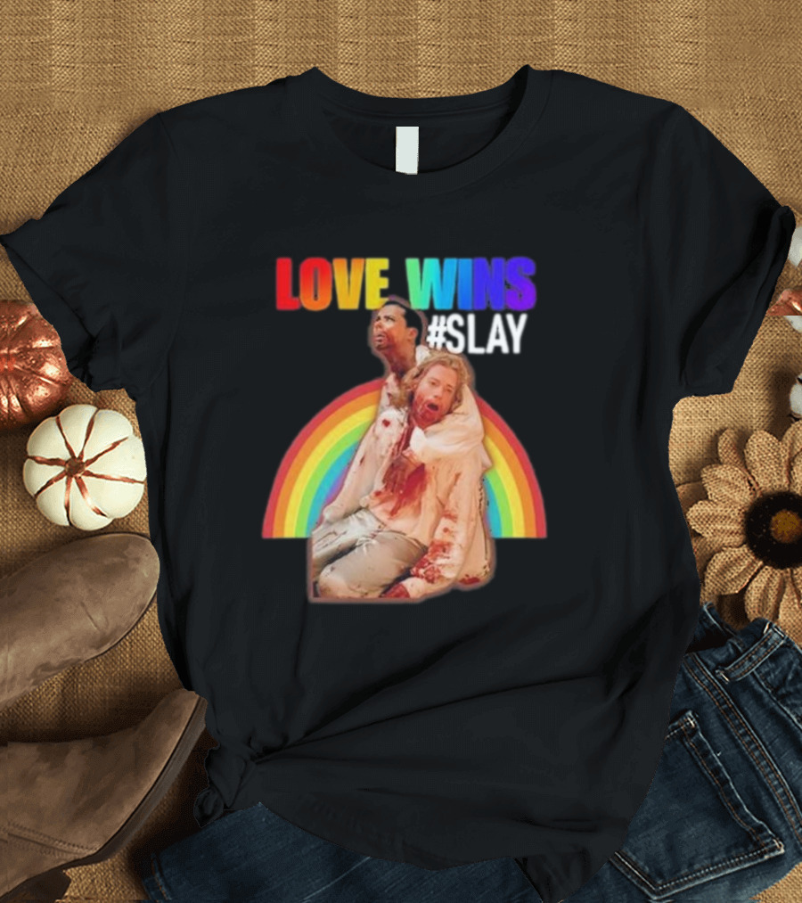 Cerpen Vampire Season 2 Love Wins #Slay Rainbow T-Shirt