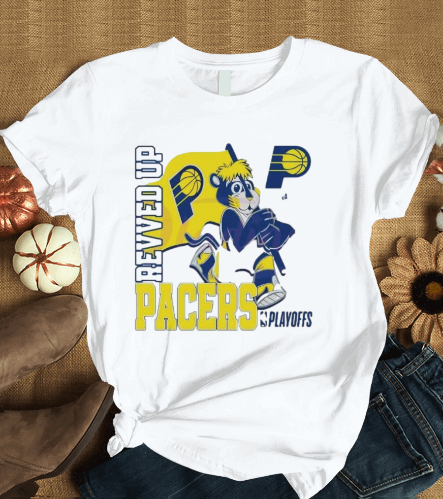 Indiana Pacers Revved Up Playoffs 2024 Boomer T-Shirt