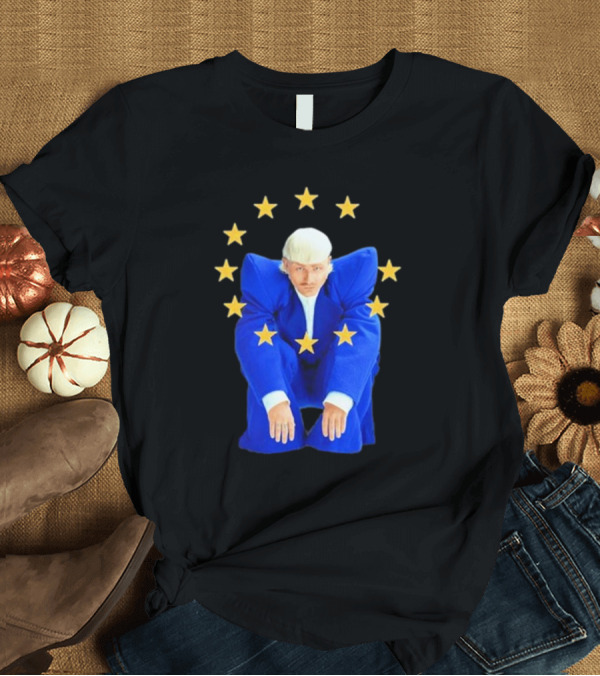 T-Shirt: Justice For Joost Klein Blue Suit Stars European Unity T-Shirt Justice For Joost Klein Blue Suit Stars European Unity T-Shirt