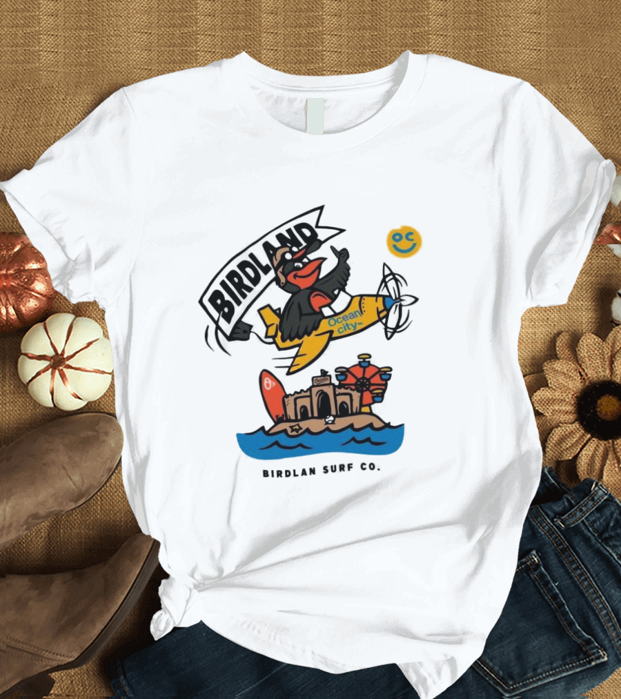 Welcome Orioles Birdland Ocean City 2024 Birdlan Surf Co T-Shirt