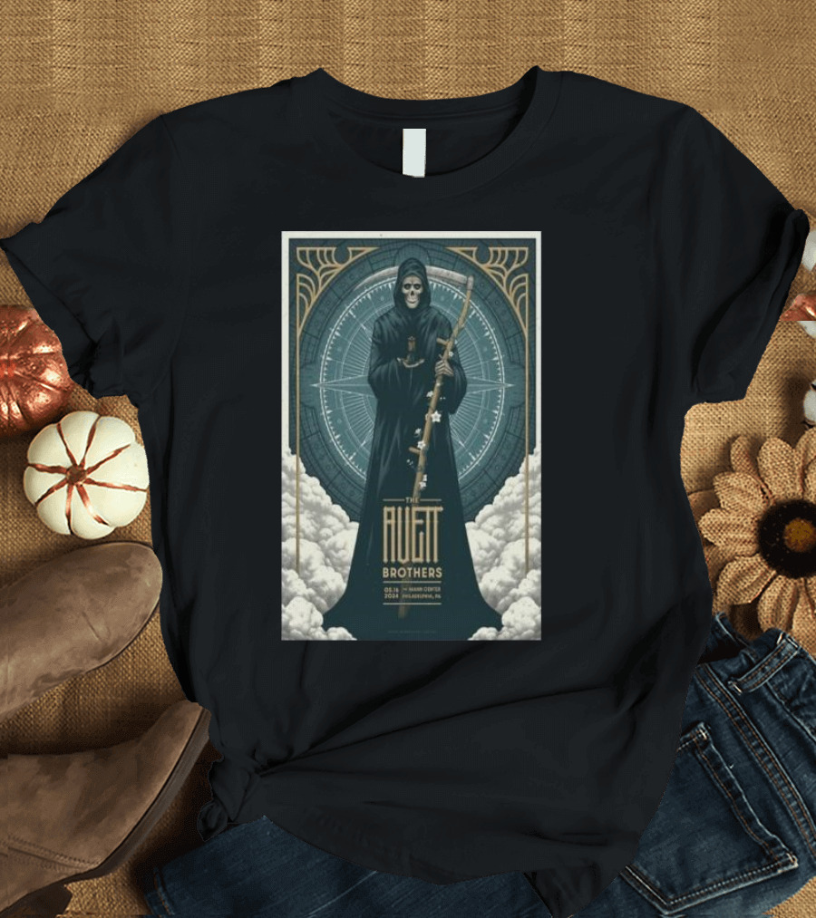 The Avett Brothers Tour Philadelphia PA May 16th 2024 Grim Reaper Illustration Fillmore Venue T-Shirt