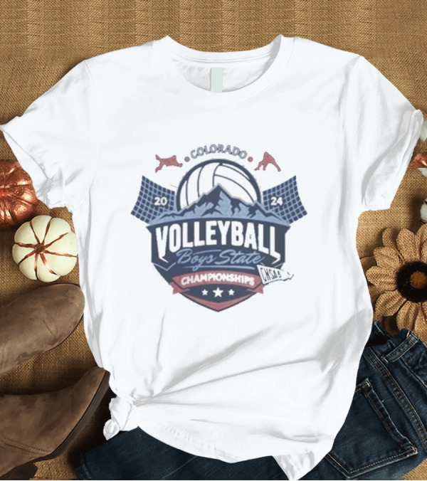 T-Shirt: Colorado 2024 Boys Volleyball State Championships CHSAA T-Shirt Colorado 2024 Boys Volleyball State Championships CHSAA T-Shirt
