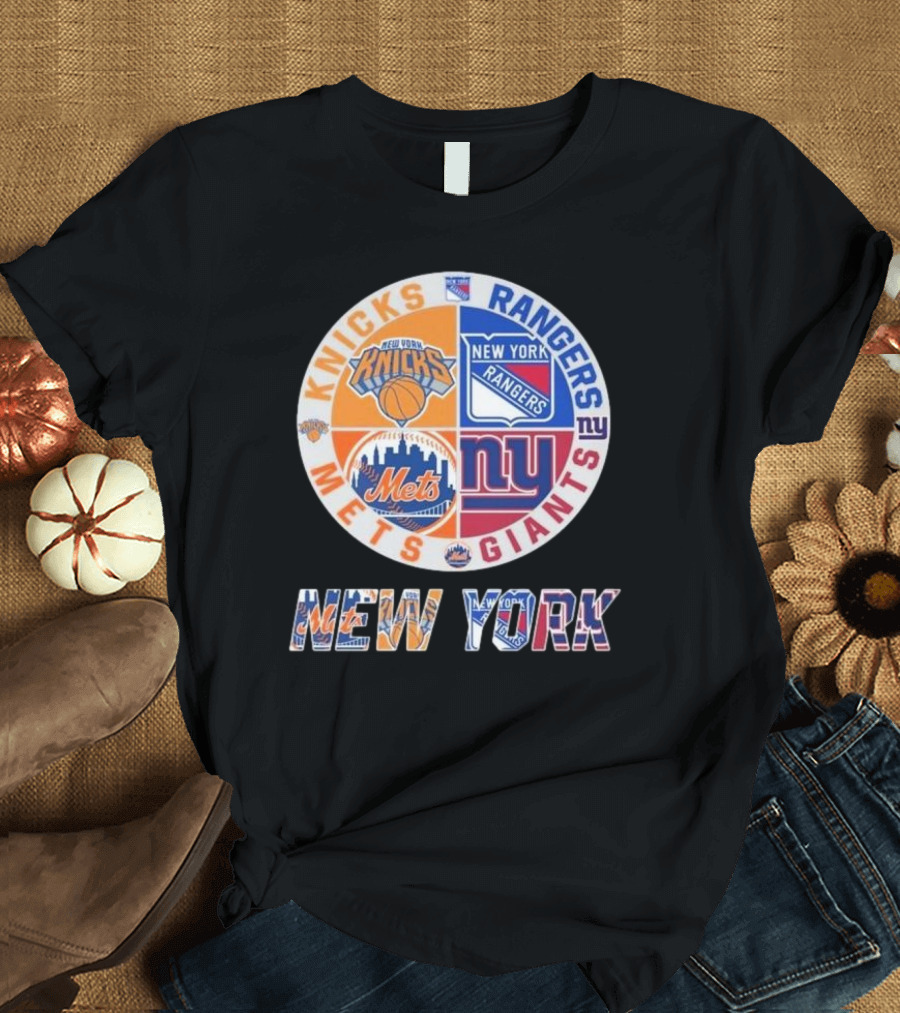 Knicks Rangers Mets Giants New York Proud Fan T-Shirt