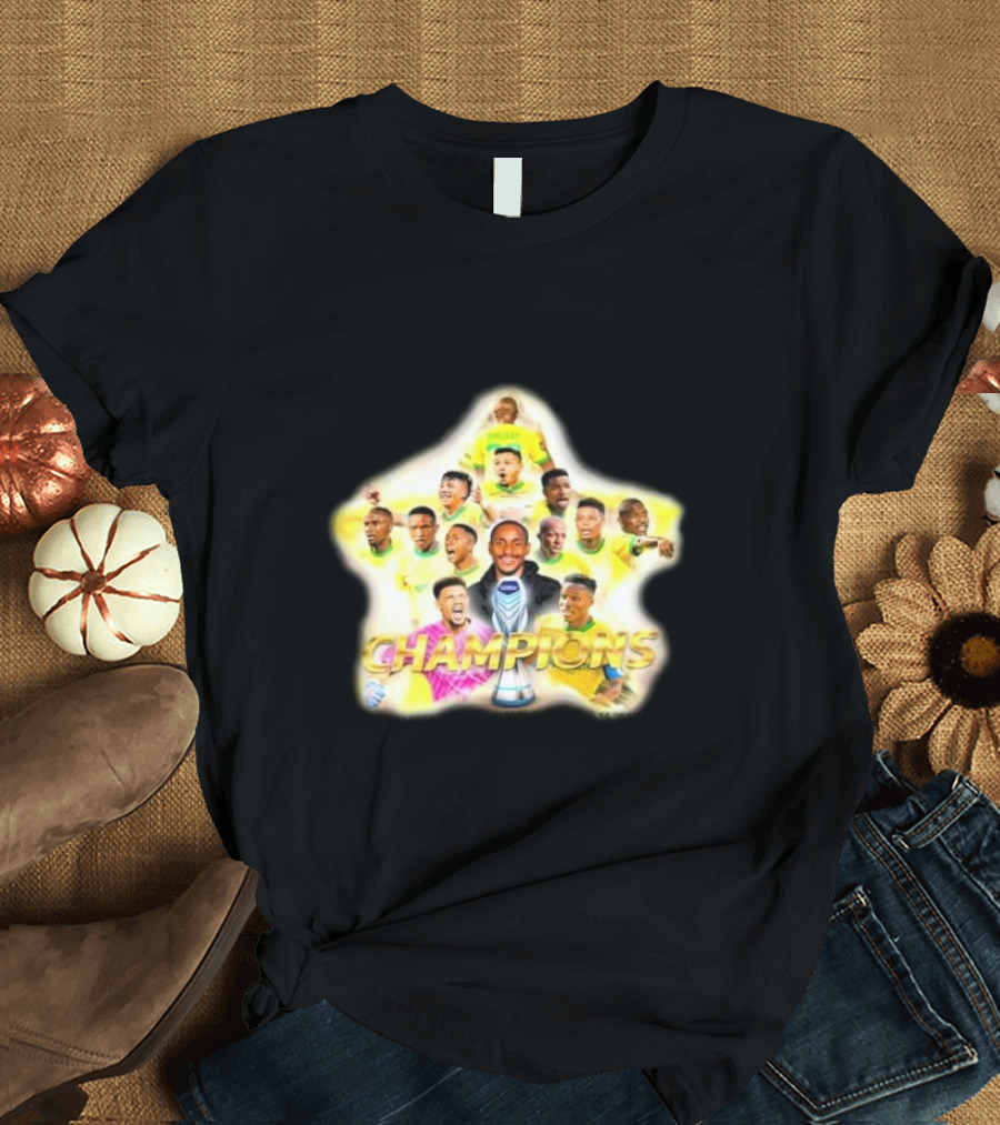 Mamelodi Sundowns 2024 DStv Premiership Champions 7 In A Row Champions T-Shirt