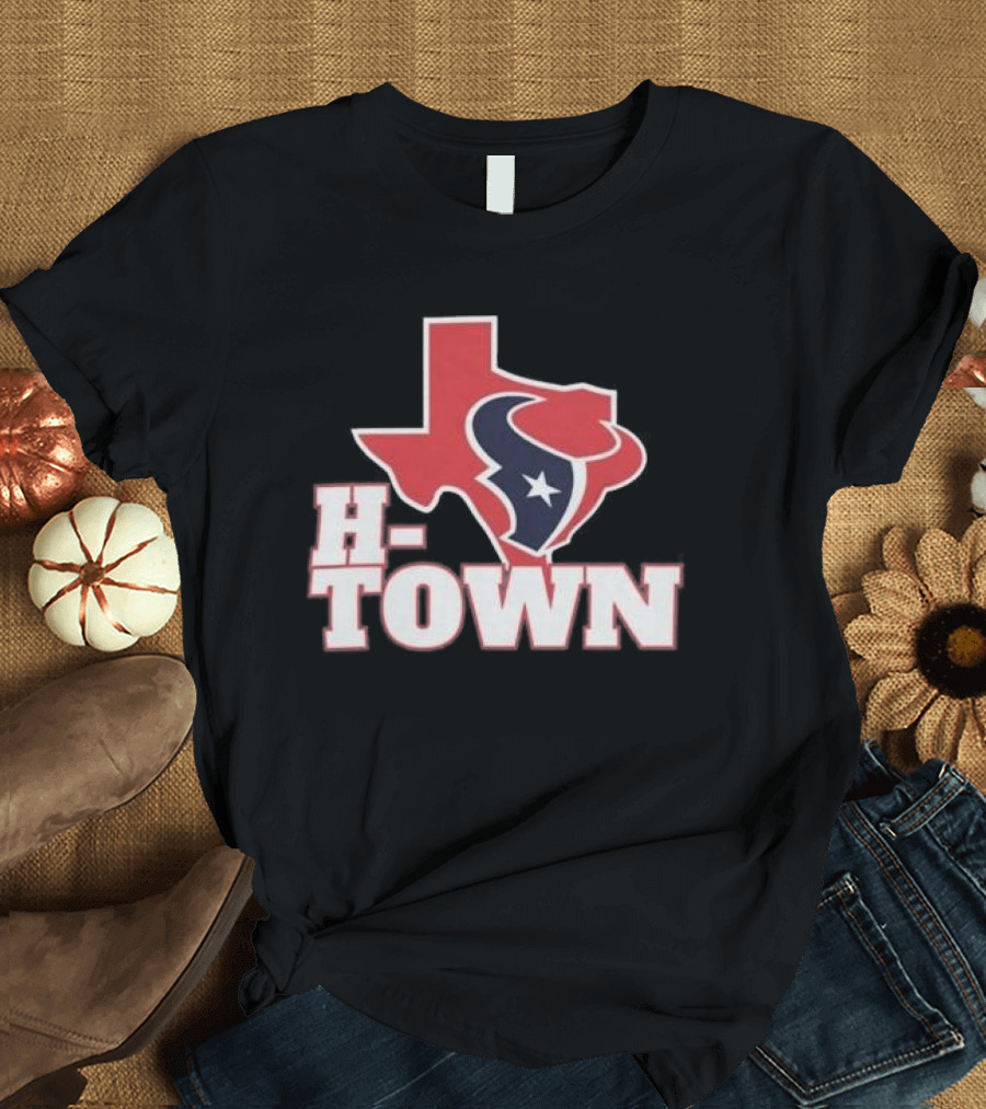 H-Town Texas Silhouette Houston Texans Star T-Shirt