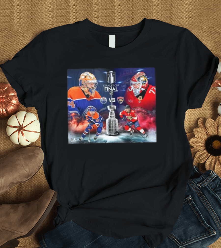 Stanley Cup Final 2024: Edmonton Oilers vs. Florida Panthers Matchup Fanatics Authentic T-Shirt