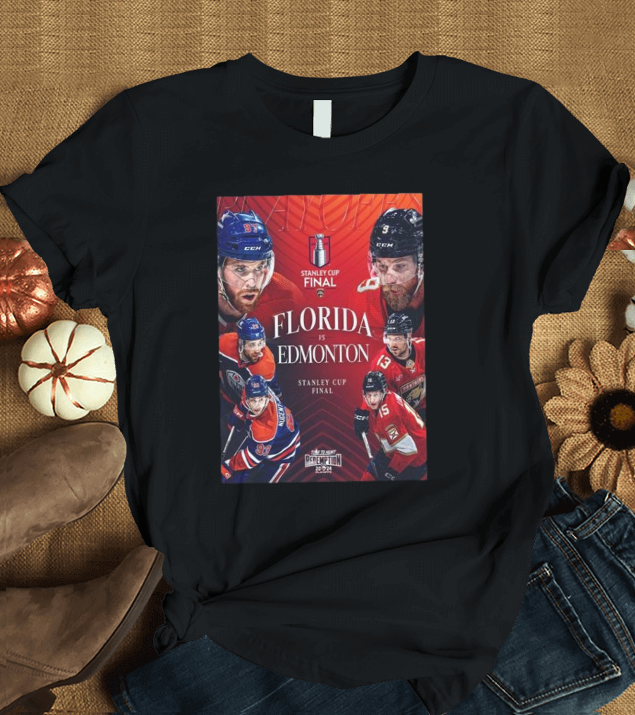 Stanley Cup Final 2024 Florida Panthers Vs Edmonton Oilers Championship Showdown T-Shirt