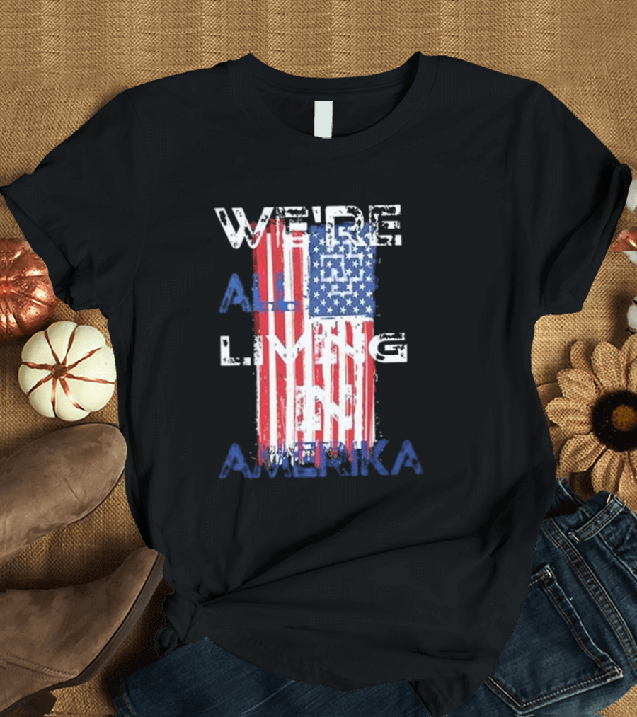Rammstein Band We’re All Living In Amerika American Flag T-Shirt