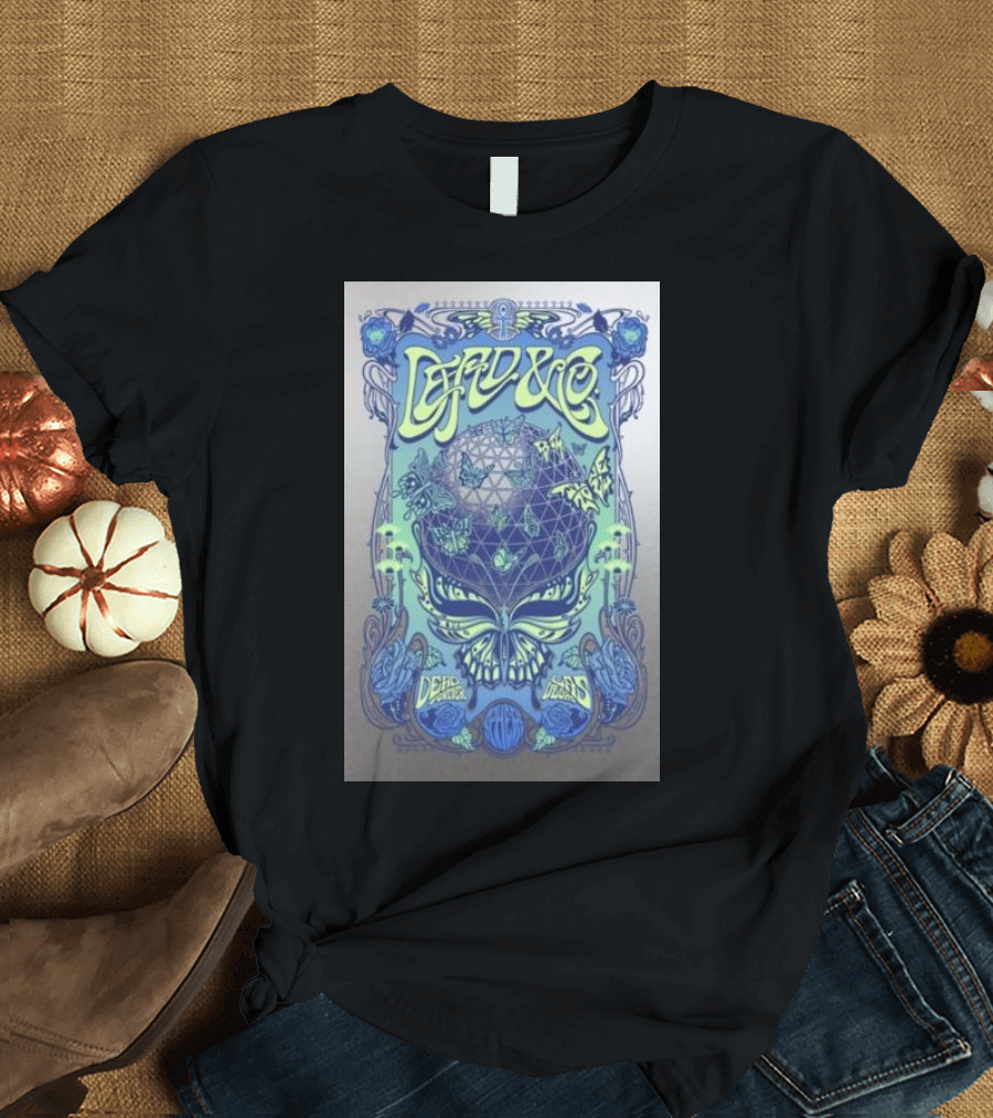 Dead and Company Live Las Vegas Sphere Psychedelic Concert T-Shirt