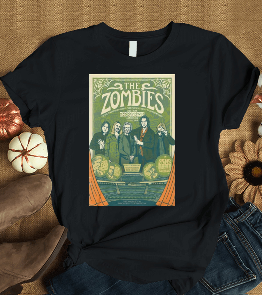 The Zombies Featuring The Rubettes The Barbican London UK June 7 2024 Plus Special Guests Colin Blunstone Rod Argent T-Shirt