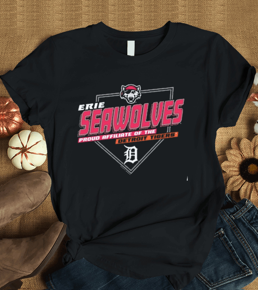 Erie Seawolves Proud Affiliate of the Detroit Tigers Baseball T-Shirt