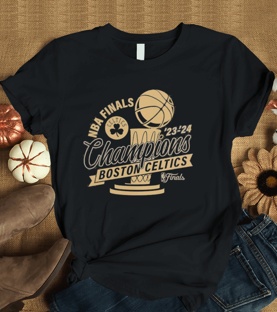 NBA Finals Champions Boston Celtics '23-'24 Trophy T-Shirt