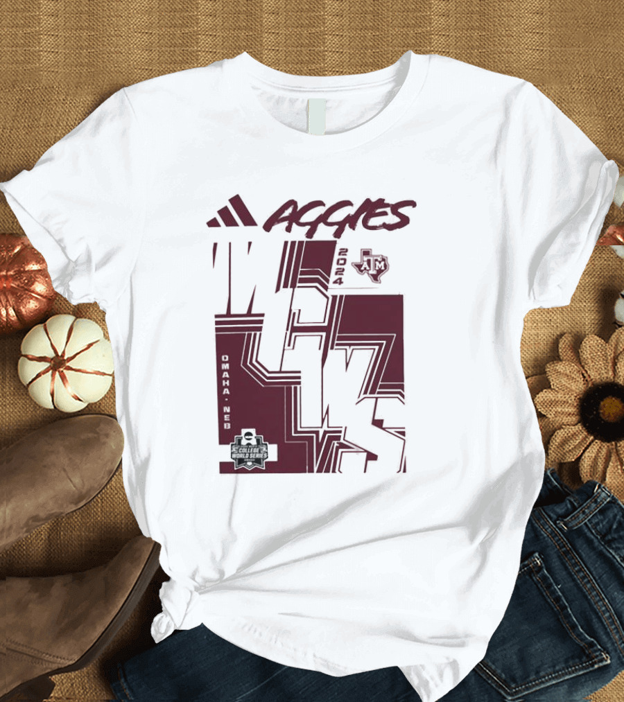 Texas Aggies 2024 College World Series Omaha Baseball Championship T-Shirt