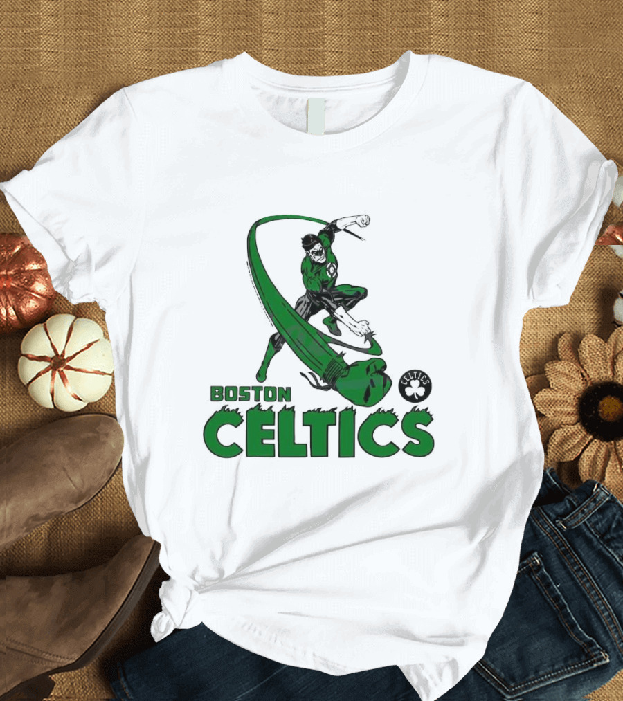 Boston Celtics Green Lantern Comics T-Shirt
