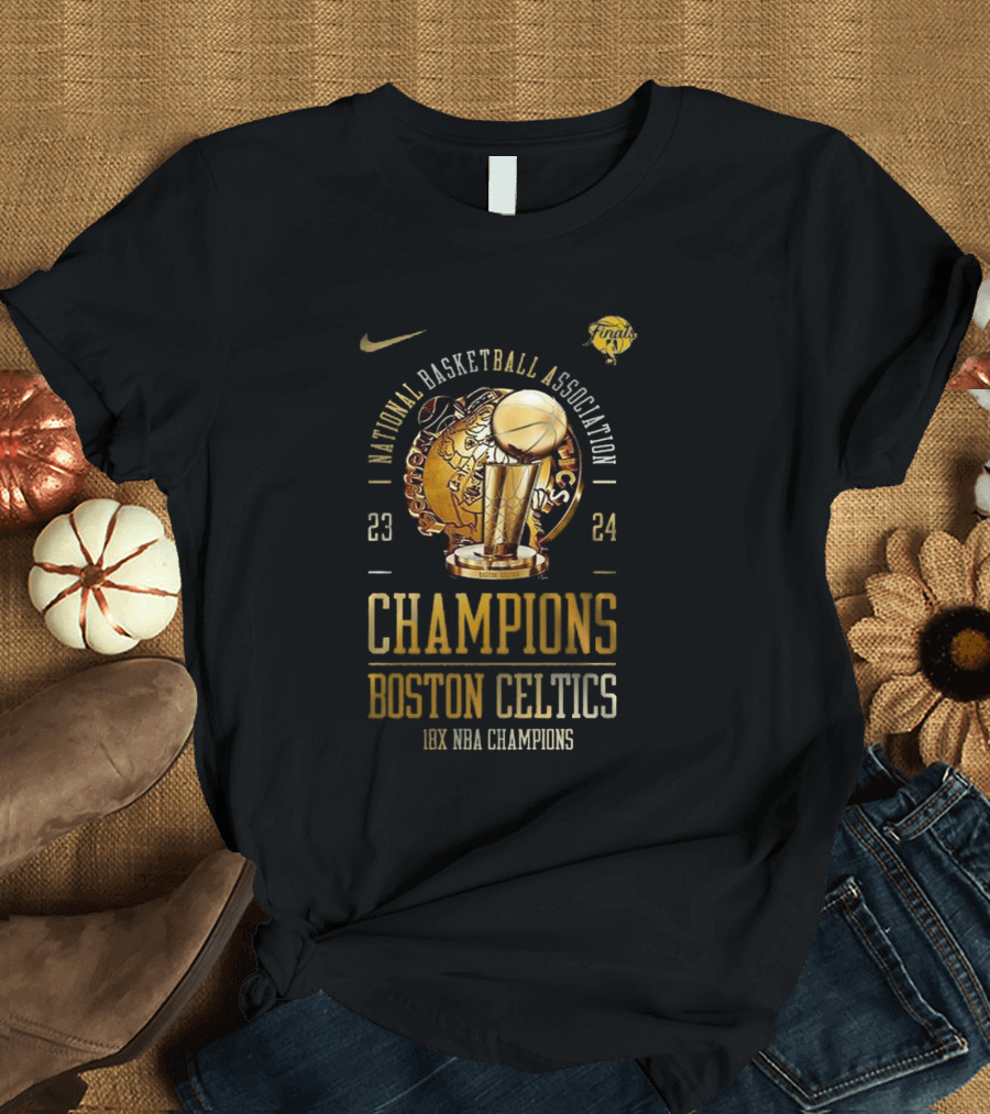 National Basketball Association Finals 2023-2024 Champions Boston Celtics 18X NBA Champions T-Shirt