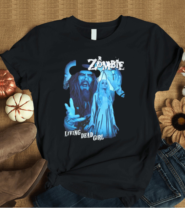 T-Shirt: Rob Zombie Living Dead Girl Blue Gothic Horror T-Shirt Rob Zombie Living Dead Girl Blue Gothic Horror T-Shirt