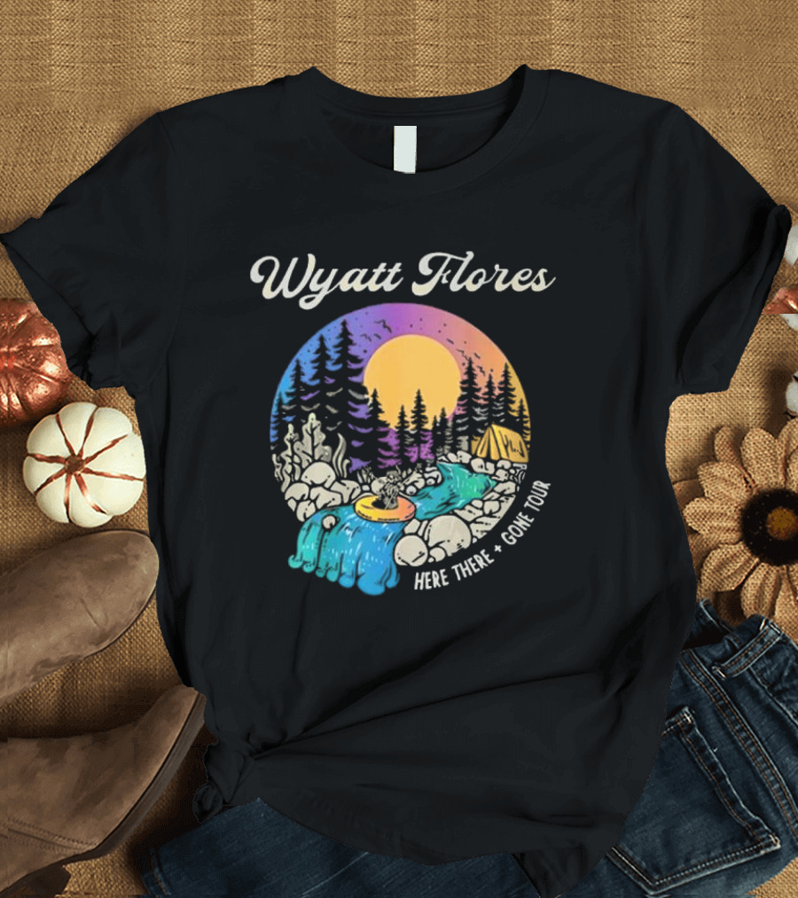 Wyatt Flores Here There Gone Tour Camping River Scene T-Shirt