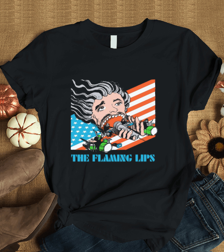 The Flaming Lips American Head Tour USA Flag T-Shirt