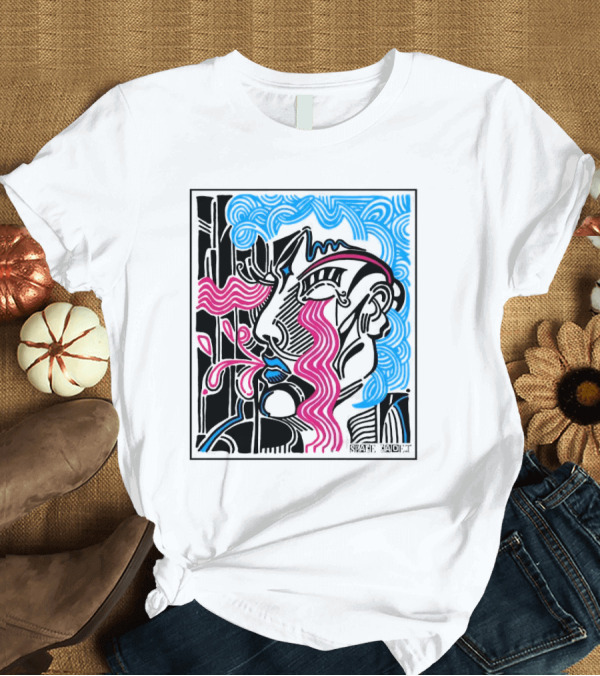 T-Shirt: The Spirit Of Space Cadet Neon Abstract Face Art by Nathan Kapatch T-Shirt The Spirit Of Space Cadet Neon Abstract Face Art by Nathan Kapatch T-Shirt