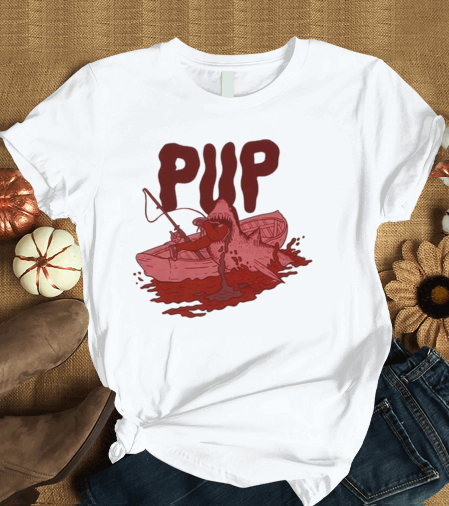 PUP Shark Attack Boat T-Shirt