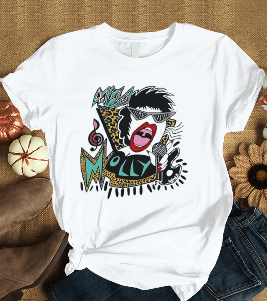 Miss Molly 90s Vintage Leopard Print Music Vibes T-Shirt